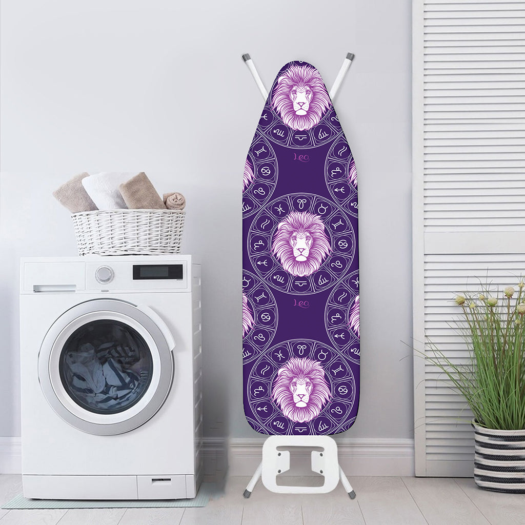 Purple Leo Zodiac Pattern Print Ironing Board Cover