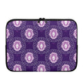 Purple Leo Zodiac Pattern Print Laptop Sleeve