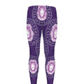 Purple Leo Zodiac Pattern Print Men's Leggings