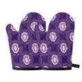 Purple Leo Zodiac Pattern Print Oven Mitts