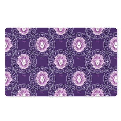 Purple Leo Zodiac Pattern Print Polyester Doormat