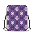 Purple Leo Zodiac Pattern Print Rectangular Crossbody Bag