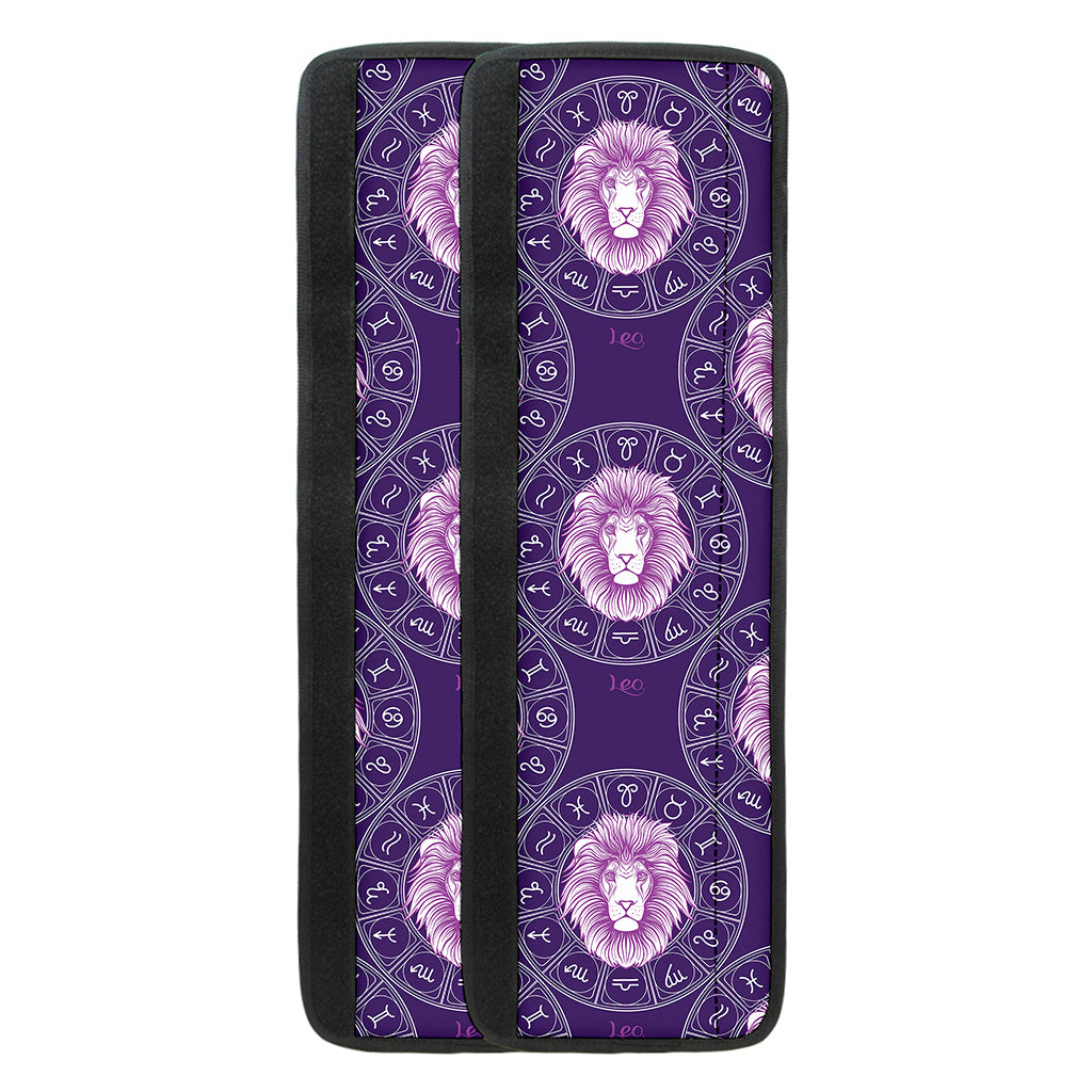 Purple Leo Zodiac Pattern Print Refrigerator Handle Covers