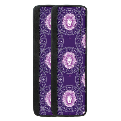 Purple Leo Zodiac Pattern Print Refrigerator Handle Covers