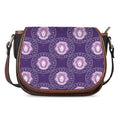 Purple Leo Zodiac Pattern Print Saddle Bag