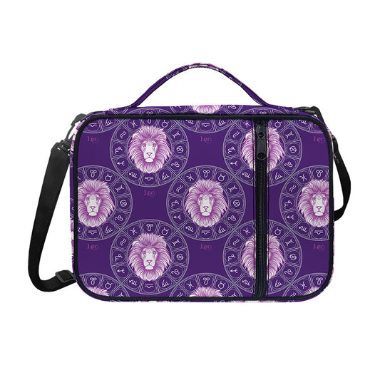 Purple Leo Zodiac Pattern Print Shoulder Strap Bible Bag