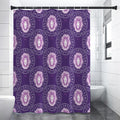 Purple Leo Zodiac Pattern Print Shower Curtain