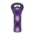 Purple Leo Zodiac Pattern Print Single Neoprene Wine Tote