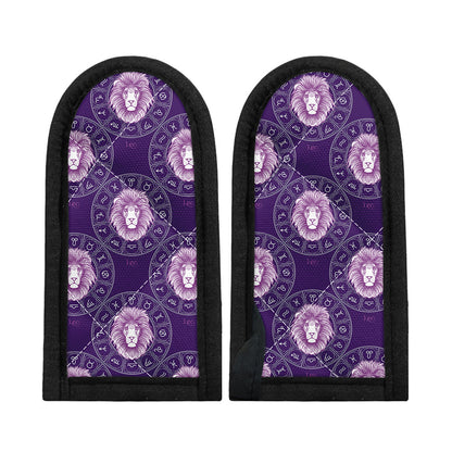 Purple Leo Zodiac Pattern Print Skillet Handle Cover
