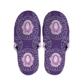 Purple Leo Zodiac Pattern Print Slippers