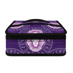 Purple Leo Zodiac Pattern Print Small Lunch Bag