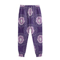 Purple Leo Zodiac Pattern Print Sweatpants