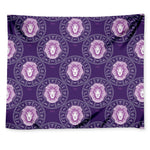 Purple Leo Zodiac Pattern Print Tapestry