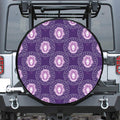 Purple Leo Zodiac Pattern Print Tire Cover