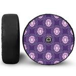 Purple Leo Zodiac Pattern Print Tire Cover With Camera Hole