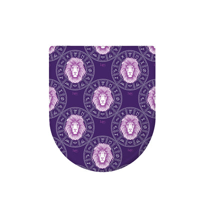 Purple Leo Zodiac Pattern Print Toilet Lid Cover