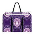 Purple Leo Zodiac Pattern Print Utility Tote Bag