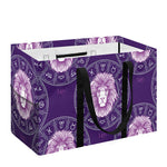 Purple Leo Zodiac Pattern Print Utility Tote Bag