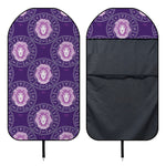 Purple Leo Zodiac Pattern Print Waterproof Car Seat Cover