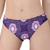 Purple Leo Zodiac Pattern Print Women's Panties