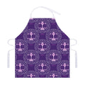 Purple Libra Zodiac Pattern Print Adjustable Apron