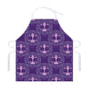 Purple Libra Zodiac Pattern Print Adjustable Apron