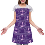 Purple Libra Zodiac Pattern Print Adjustable Apron