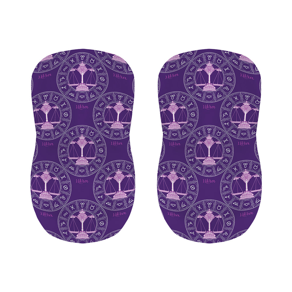 Purple Libra Zodiac Pattern Print Bar Stool Covers