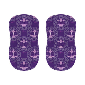 Purple Libra Zodiac Pattern Print Bar Stool Covers