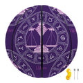 Purple Libra Zodiac Pattern Print Basketball