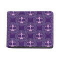 Purple Libra Zodiac Pattern Print Bifold Wallet