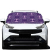 Purple Libra Zodiac Pattern Print Car Windshield Snow Cover