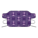 Purple Libra Zodiac Pattern Print Car Windshield Snow Cover