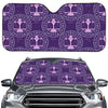 Purple Libra Zodiac Pattern Print Car Windshield Sun Shade