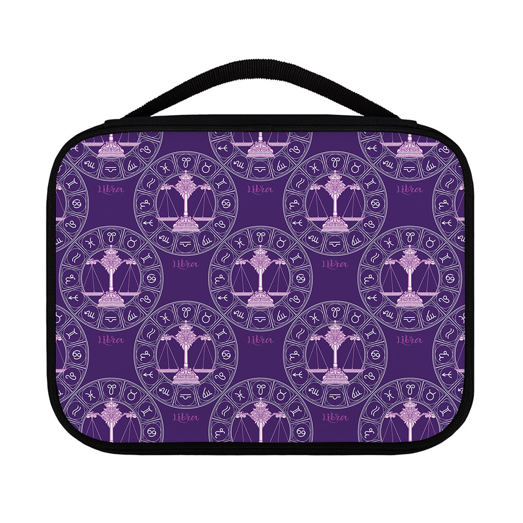 Purple Libra Zodiac Pattern Print Classic Bible Case