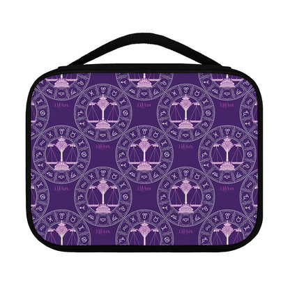 Purple Libra Zodiac Pattern Print Classic Bible Case