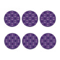 Purple Libra Zodiac Pattern Print Coaster Set
