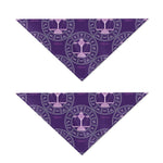 Purple Libra Zodiac Pattern Print Dog Bandana