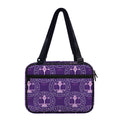 Purple Libra Zodiac Pattern Print Double Strap Bible Bag