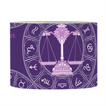 Purple Libra Zodiac Pattern Print Drum Lamp Shade