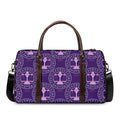 Purple Libra Zodiac Pattern Print Duffel Bag