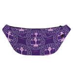 Purple Libra Zodiac Pattern Print Fanny Pack