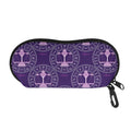 Purple Libra Zodiac Pattern Print Glasses Case