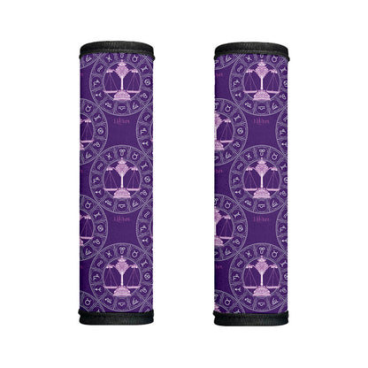 Purple Libra Zodiac Pattern Print Handle Covers
