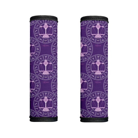 Purple Libra Zodiac Pattern Print Handle Covers