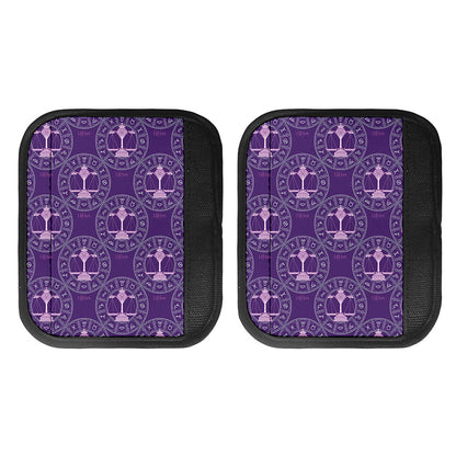 Purple Libra Zodiac Pattern Print Handle Covers
