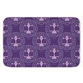 Purple Libra Zodiac Pattern Print Indoor Door Mat