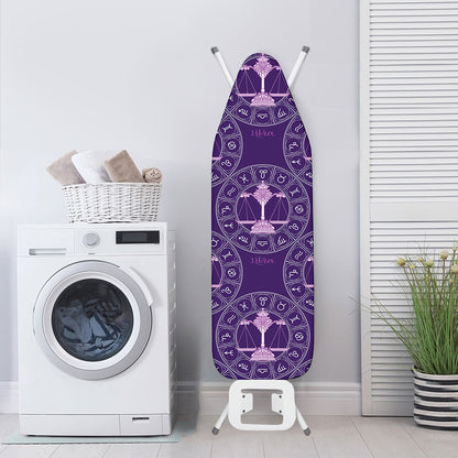 Purple Libra Zodiac Pattern Print Ironing Board Cover