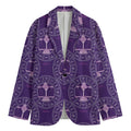 Purple Libra Zodiac Pattern Print Men's Blazer