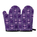 Purple Libra Zodiac Pattern Print Oven Mitts
